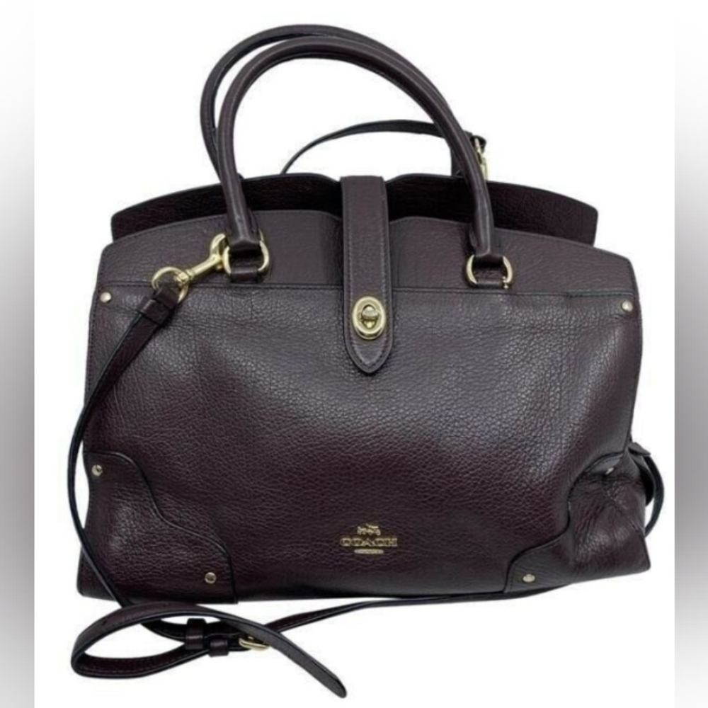 Coach Mercer Satchel 24 Bag Brown OS Coach